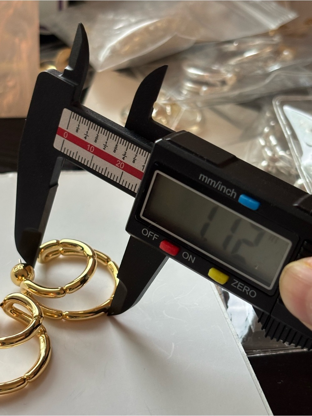 NWOT Jenny Bird Polished Gold Double Hoop Earrings - Picture 3 of 4